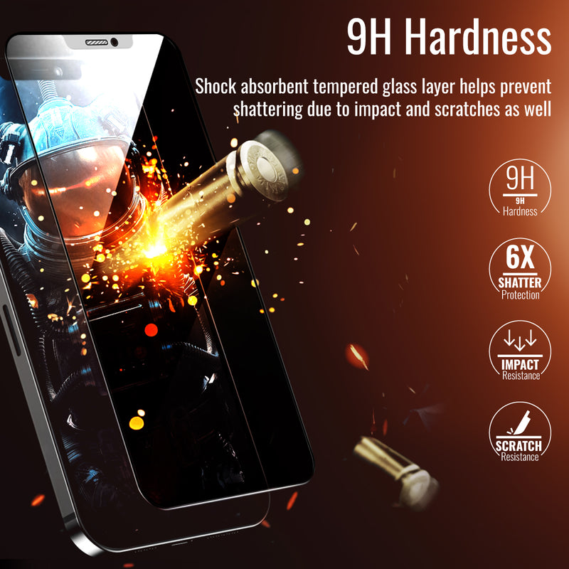 PROMATE Screen Protector ExtremeGuard™ Matte Privacy Tempered Glass - APEX Series - Xmas Deal !!!