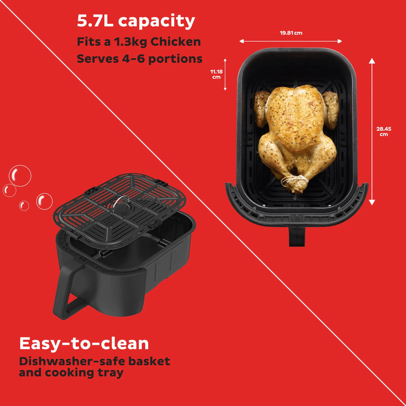 Instant® VORTEX SLIM Air Fryer 5.7Litre - Black - Ramadan Promo