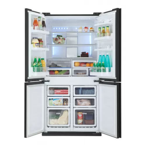 SHARP 724L/605L French 4 Doors Inverter Refrigerator Hybrid Cooling System Grey - SJ-FE850-DS3 - Last on Display