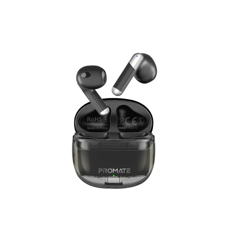 PROMATE High Definition Transparent TWS Earbuds with IntelliTouch - TRANSPODS