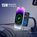 PROMATE 15W MagSafe Transparent Car Wireless Charger - LUCIDMOUNT-15