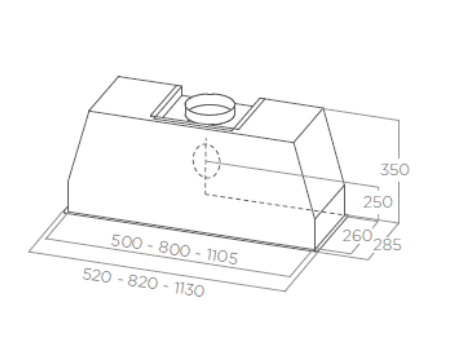 ELICA CT35 PRO Canopy Hood 120 cm - CT35PRO-IX/A/120 - Last Unit