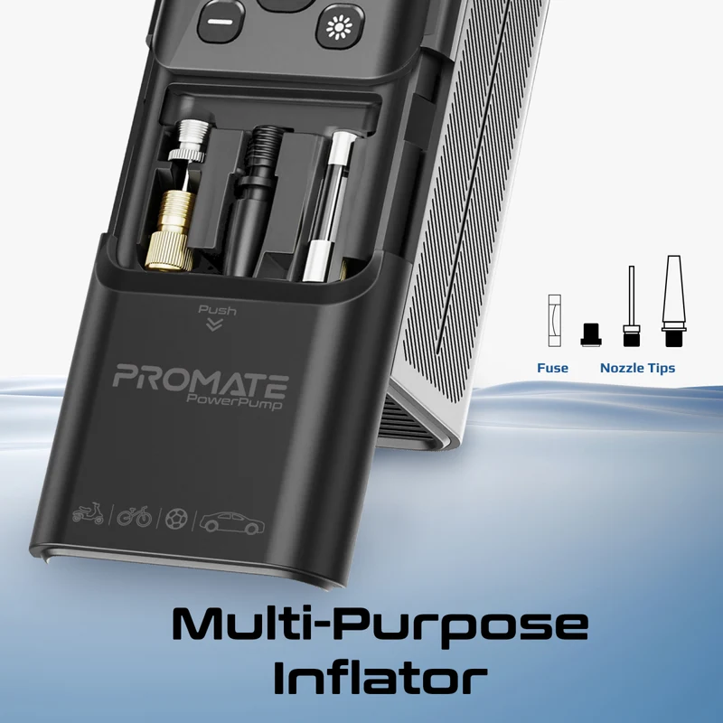 PROMATE 150PSI Portable Air Compressor Power Bank w/ LED Flashlight - PowerPump