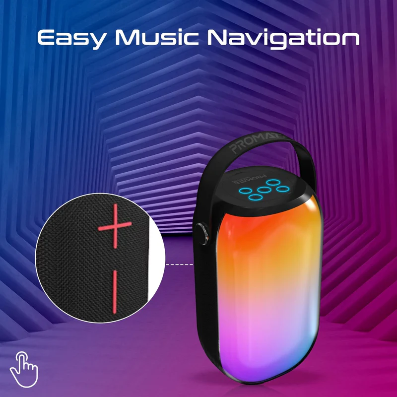 PROMATE LumiSound™ HD 20W RGB True Wireless Bluetooth v5.3 Speaker - Spectro-20 - New Arrival