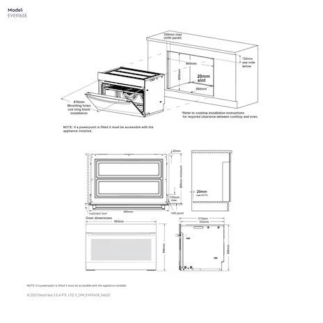 ELECTROLUX 125L UltimateTaste 700 Built-In Single 90cm Oven - EVE916SE -  Incoming End of April