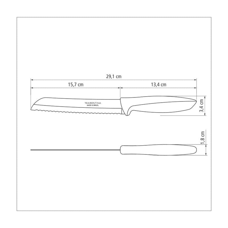 TRAMONTINA 7" [18cm] Bread knife - 23422/167