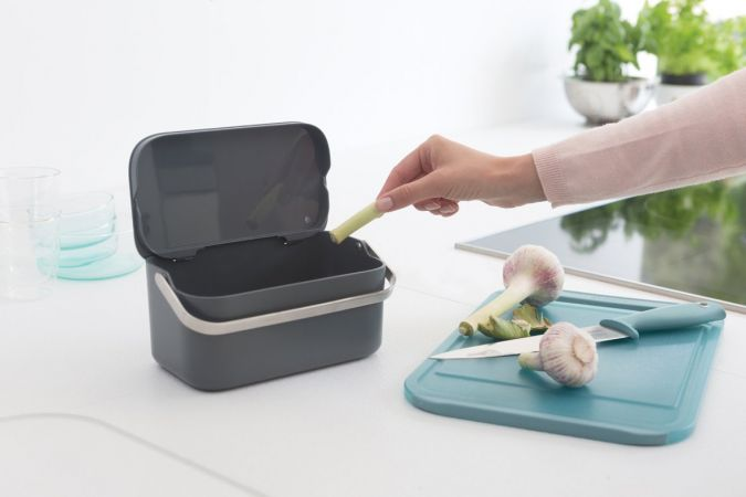 BRABANTIA SinkSide Food Waste Caddy, 1.8L